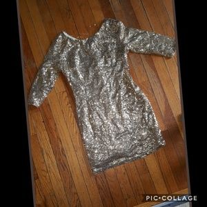 gold sparkly party dress